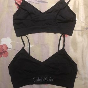 Pack of 2 Calvin Klein Black Padless Sports Bras